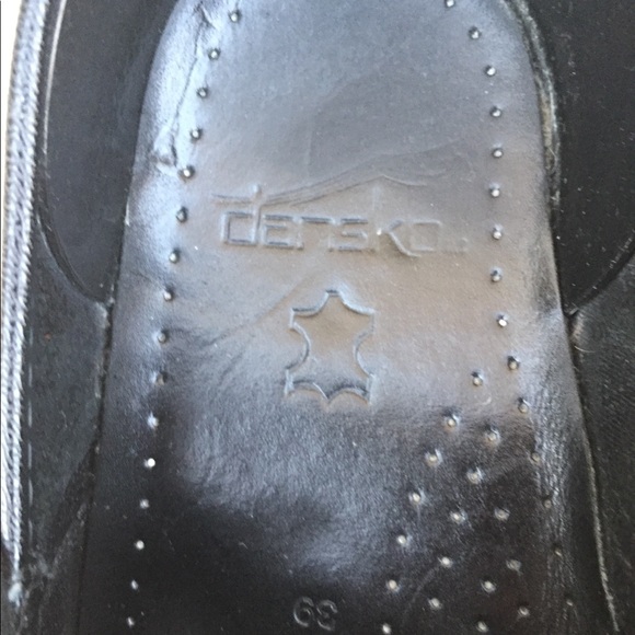 Dansko Black Leather Classic Clog sz 39 US 8-9 - Picture 7 of 8